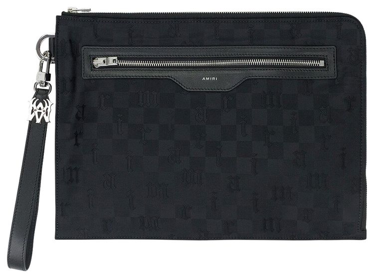 Amiri Nylon Jacquard iPad Pouch Black