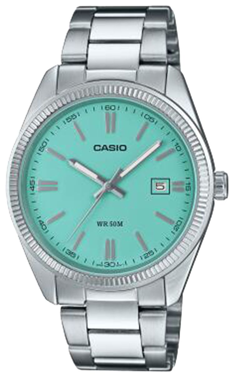 Casio Analog Watch Stainless SteelTiffany Blue