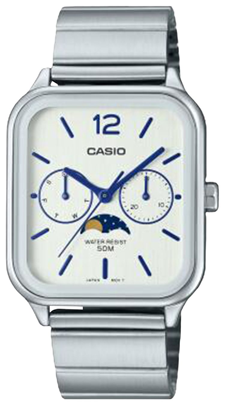 Casio Standard Moonphase Watch Stainless Steel