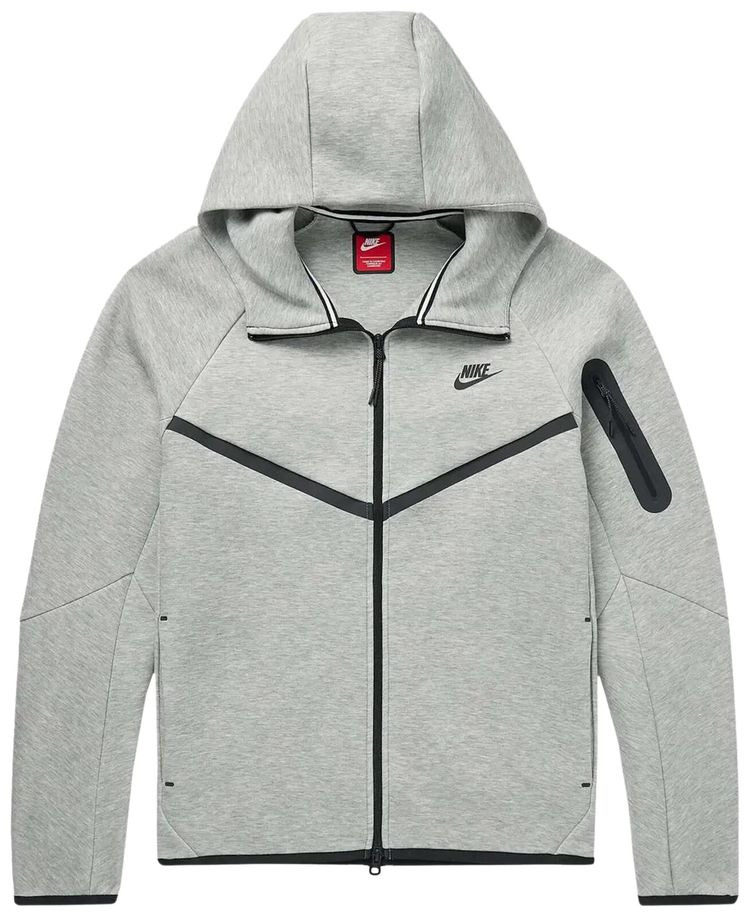 Nike Tech Fleece Full Zip Windrunner Hoodie Dark Grey HeatherBlack