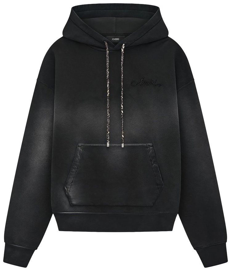 Amiri Bleach Bandana Hoodie Black