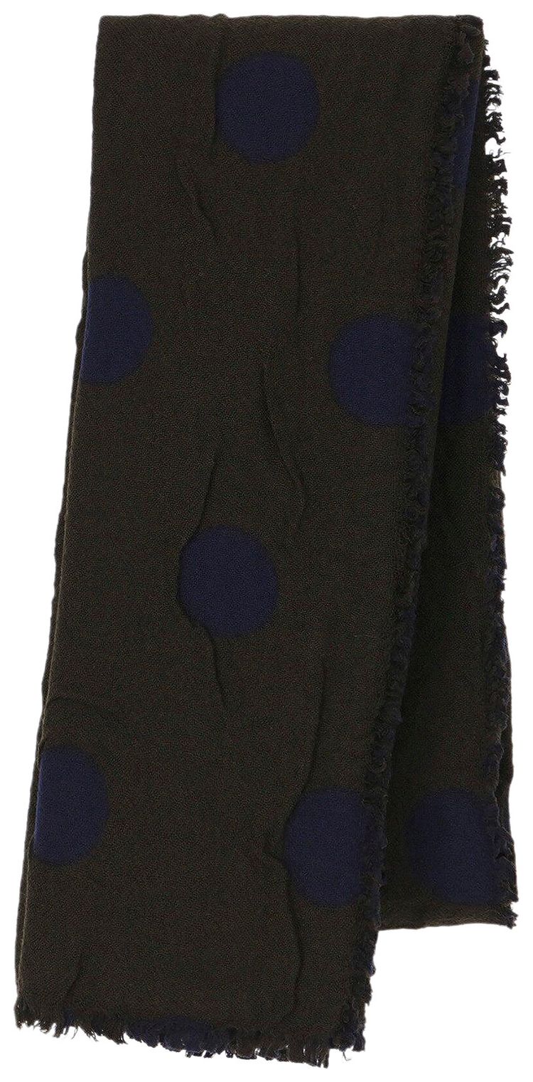 Ys Reversible Polka Dot Scarf Black