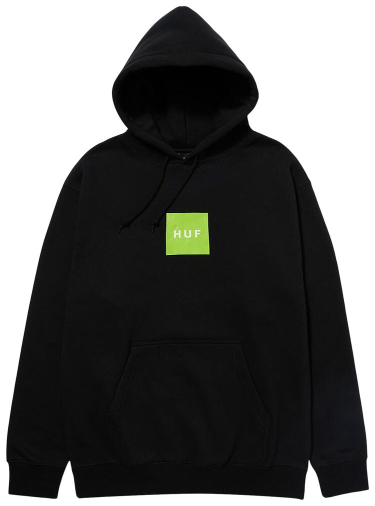 HUF Box Logo Pullover Hoodie BlackHuf Green