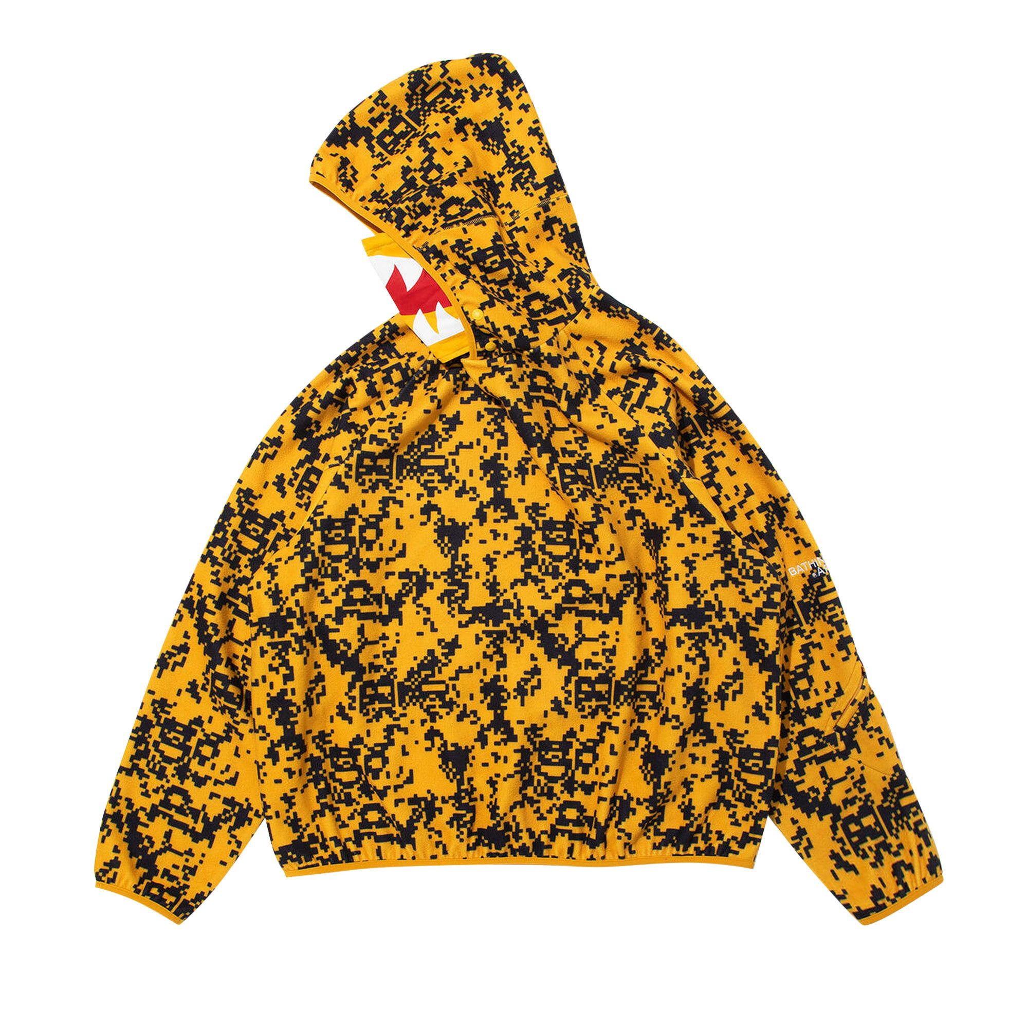 Buy BAPE x Kazuki Pixelate Camo Shark Relaxed Fit Pullover Hoodie