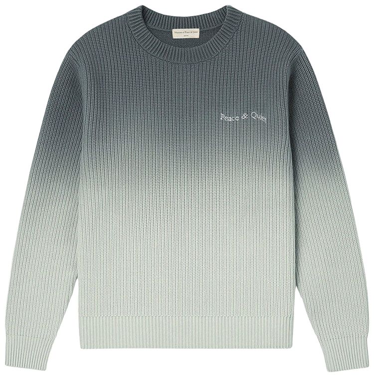 Museum of Peace  Quiet Wordmark Knit Sweater Slate