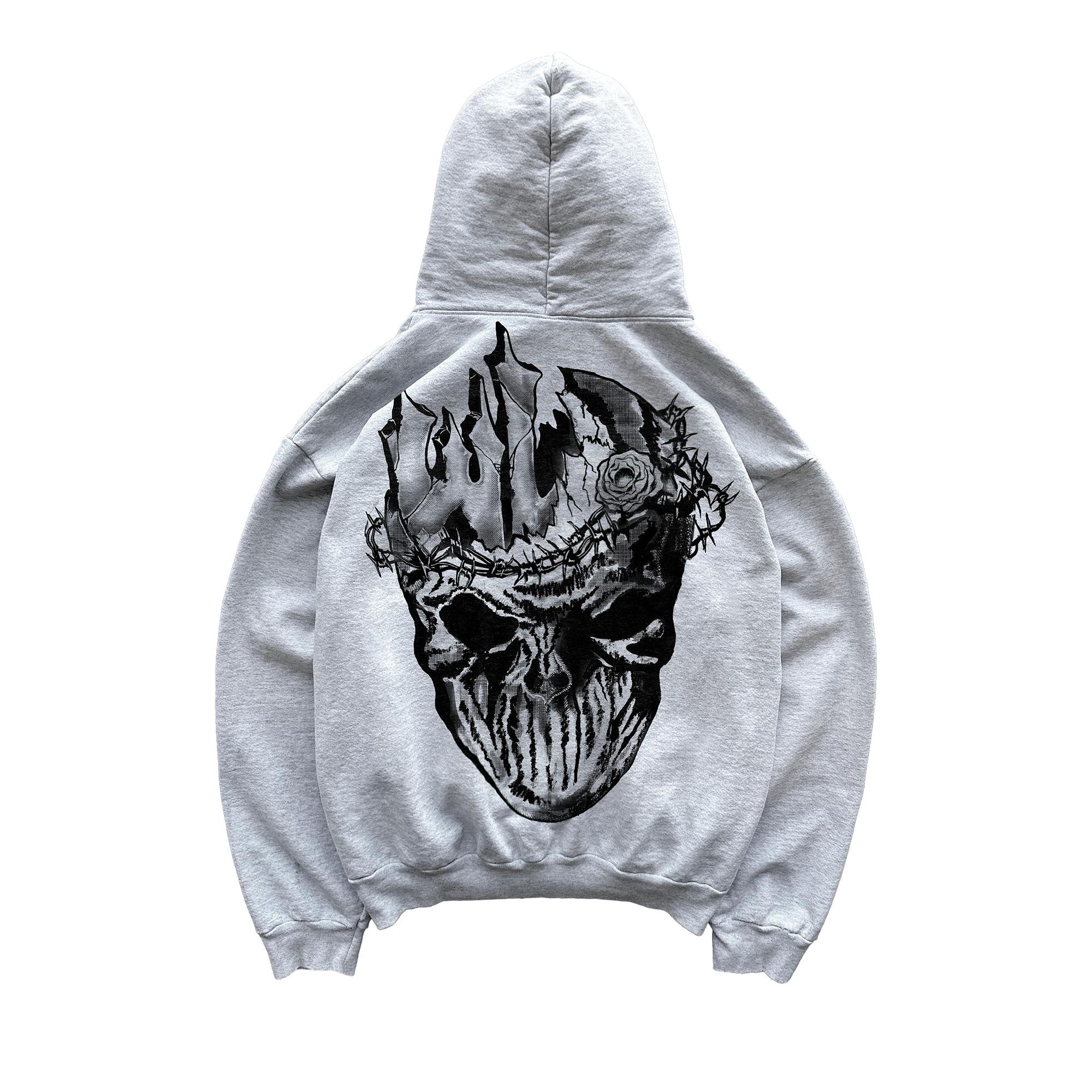 Buy Warren Lotas Headstone Hoodie 'Heather Grey' - 201HGG1362 | GOAT