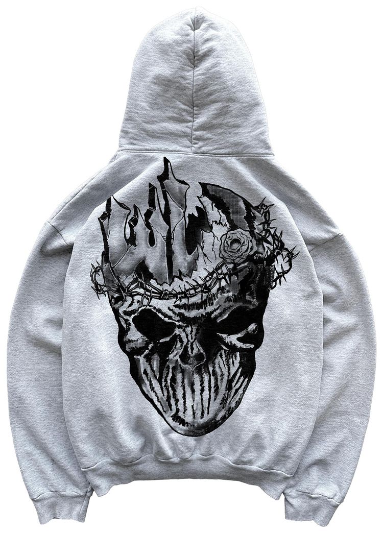 Warren Lotas Headstone Hoodie Heather Grey