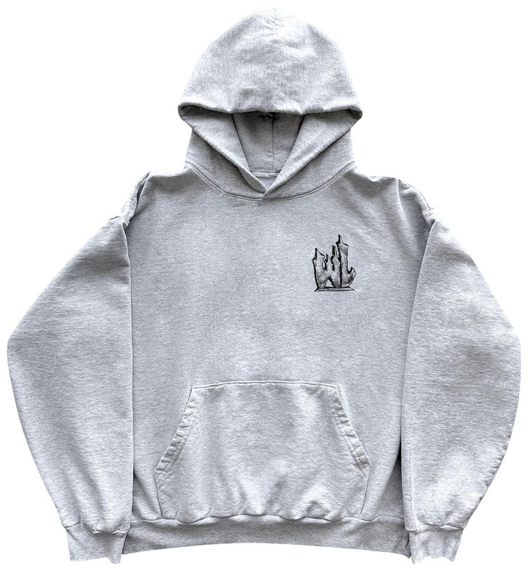 Warren Lotas Headstone Hoodie Heather Grey