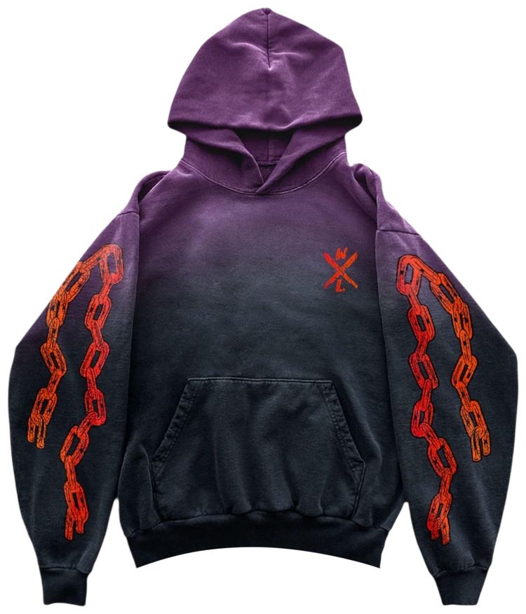 Warren Lotas Hell and Back Hoodie PurpleBlack
