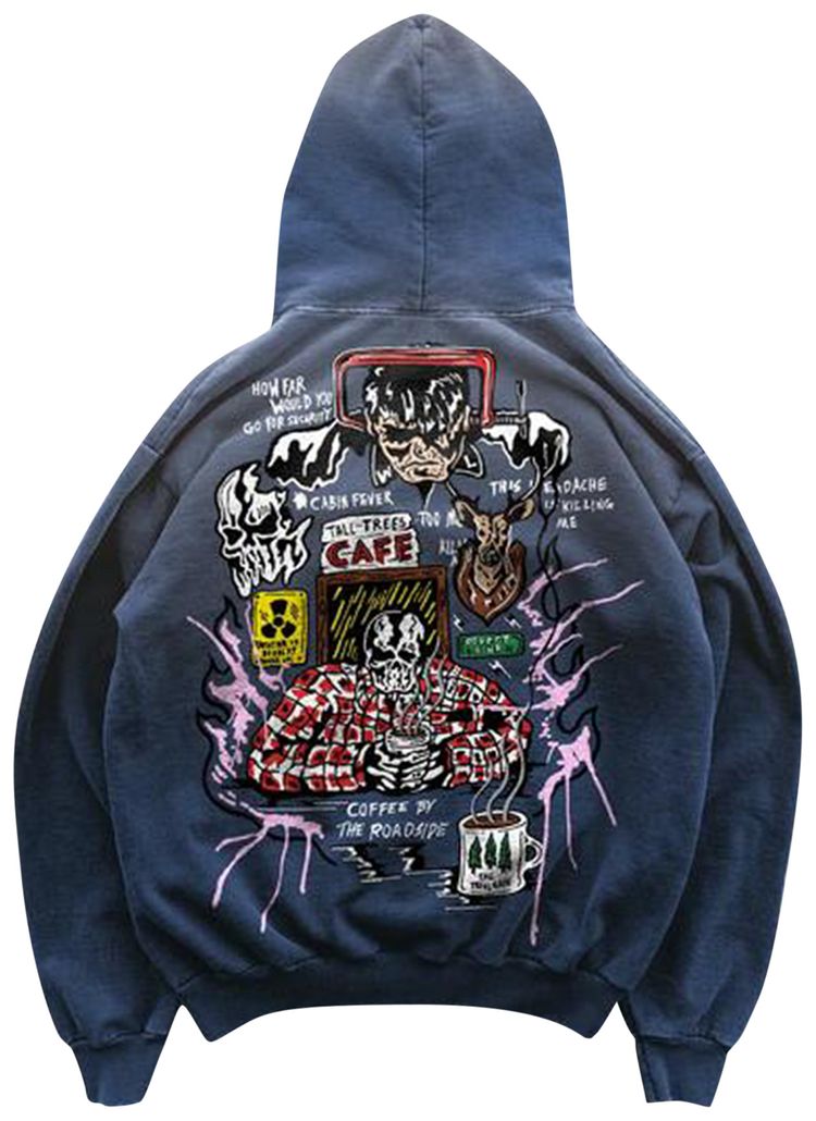 Warren Lotas Roadside Coffee Hoodie Faded Peony