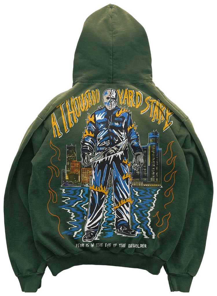 Warren Lotas Thousand Yard Stare Hoodie Green