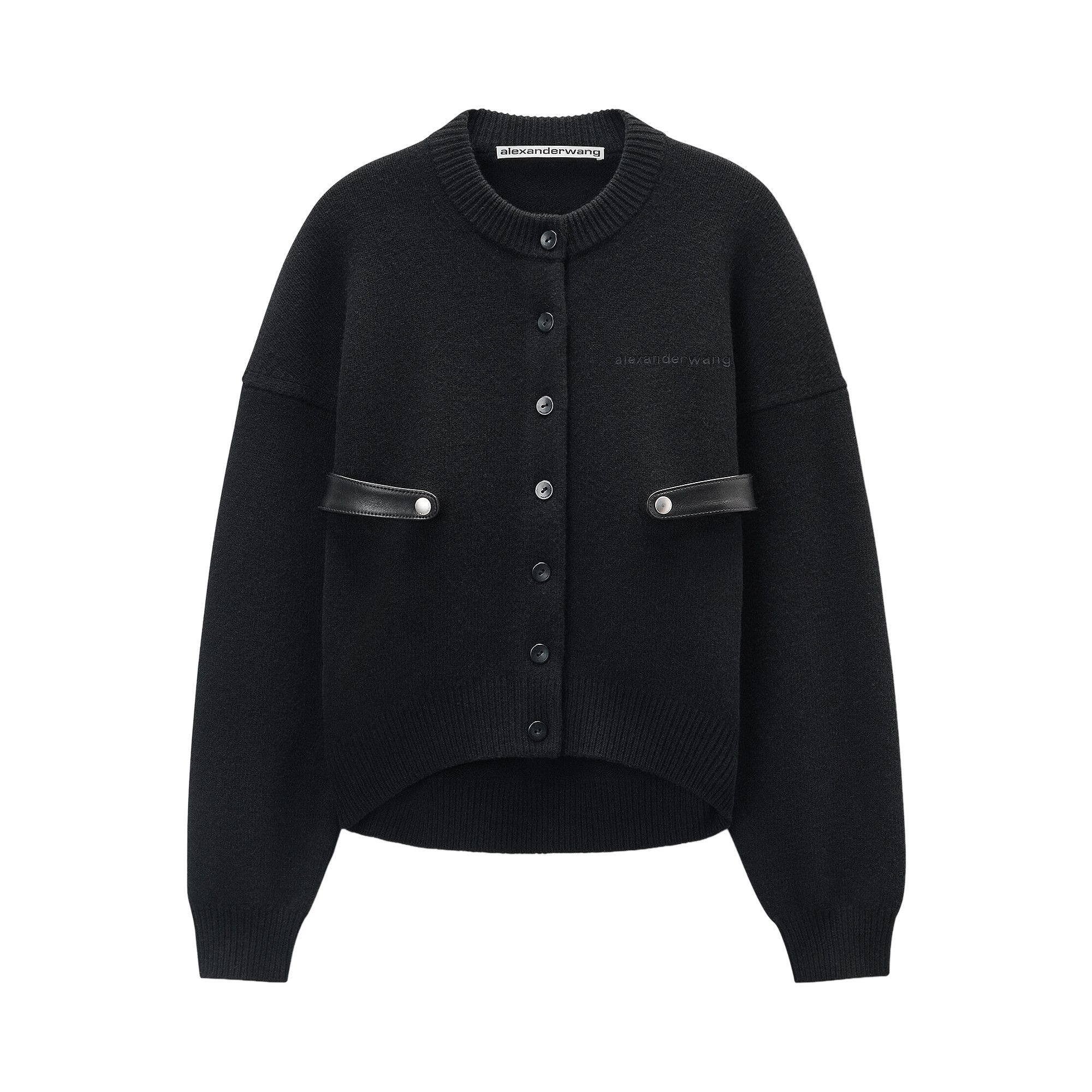 Buy Alexander Wang Long-Sleeve Detachable Leather Tabs Cardigan