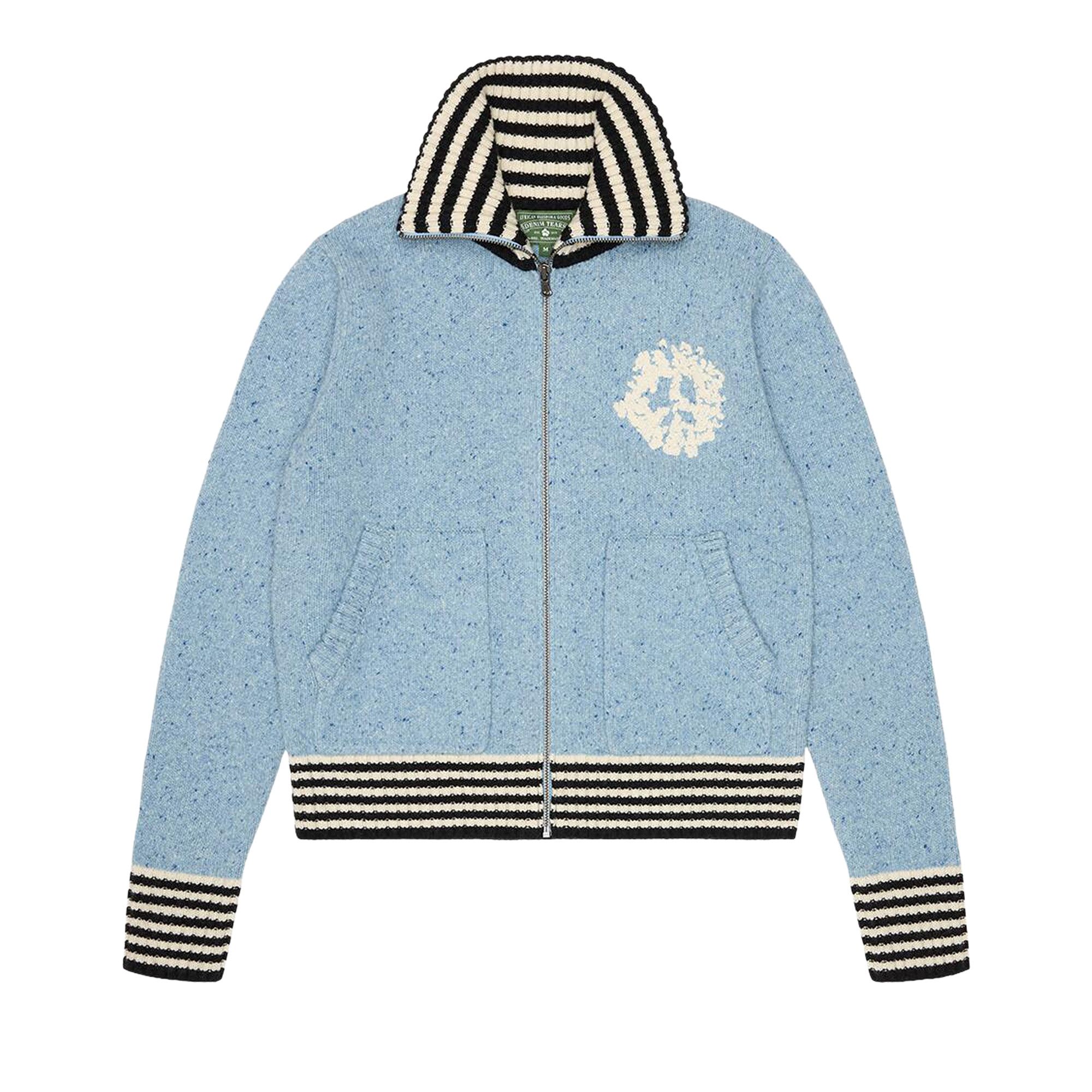 Buy Denim Tears University Zip Up Sweater 'Blue' - FW25TSA10731811