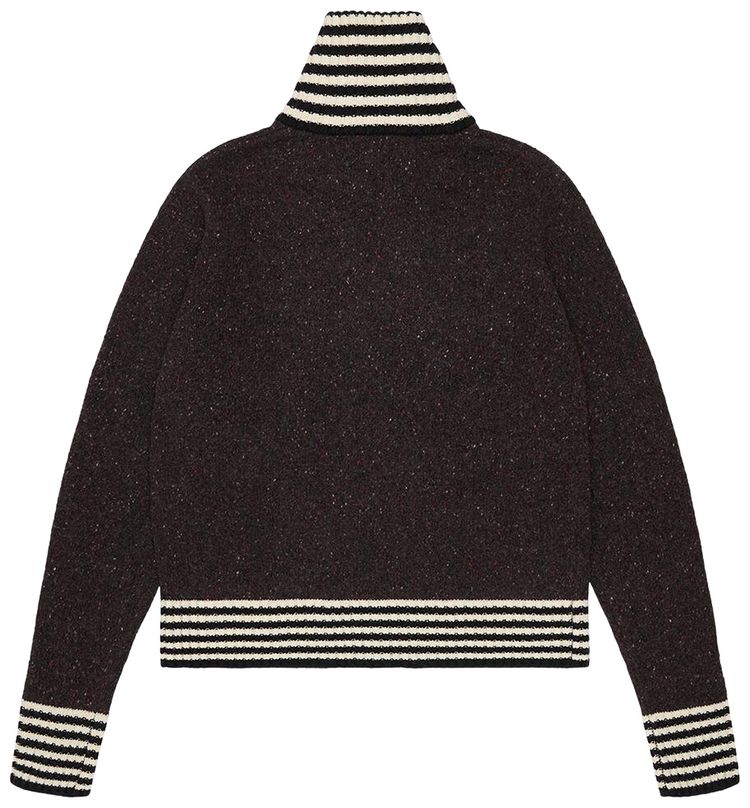 Denim Tears University Zip Up Sweater Black