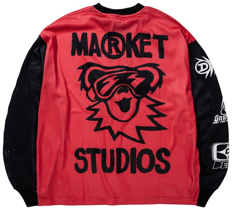 Market x Greateful Dead Market Moto Jersey RedBlack