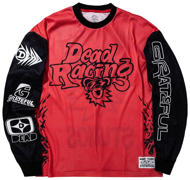 Market x Greateful Dead Market Moto Jersey RedBlack