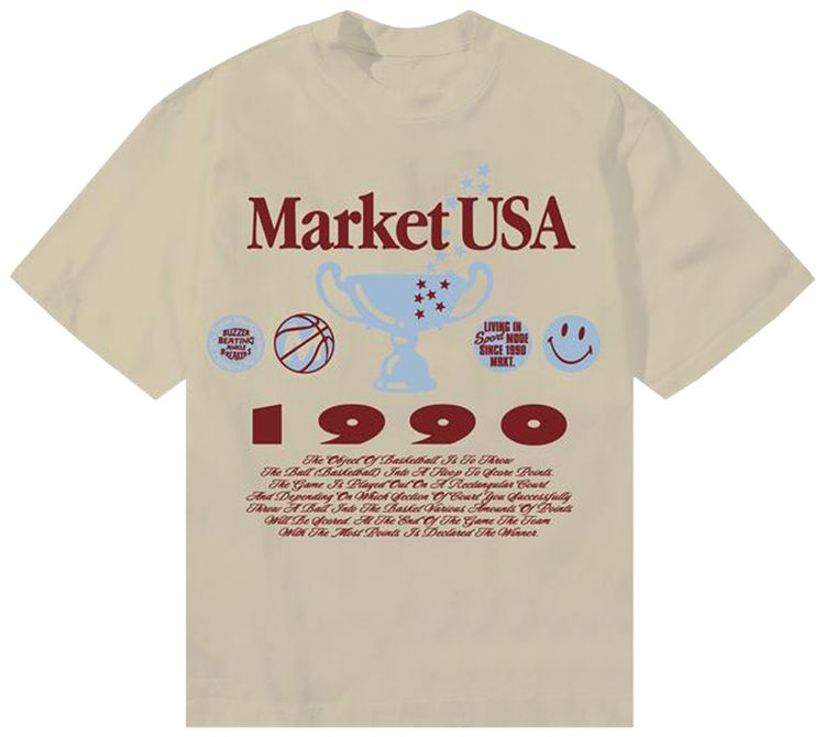 Market Smiley 1990 T Shirt Sand