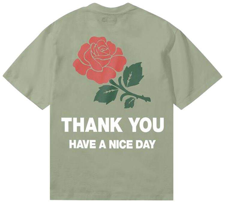Market Thank You Rose T Shirt Kelp