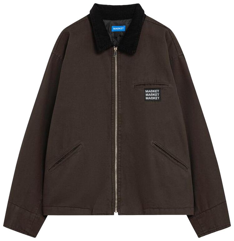 Market Denim Zip Up Jacket Acorn
