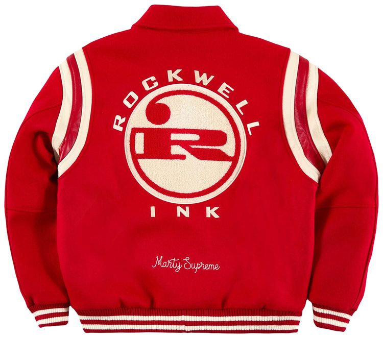 GOLF WANG x Marty Supreme Rockwell Varsity Jacket Red