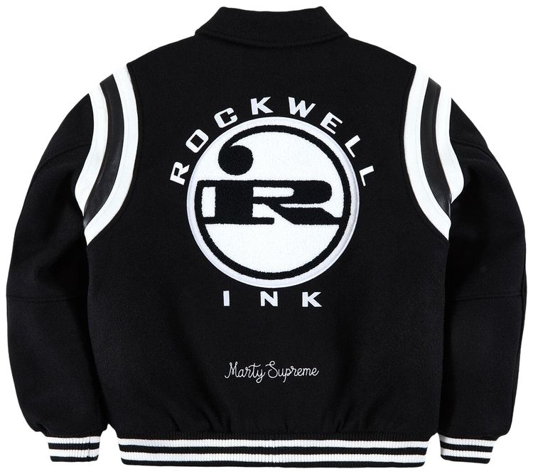 GOLF WANG x Marty Supreme Rockwell Varsity Jacket Black