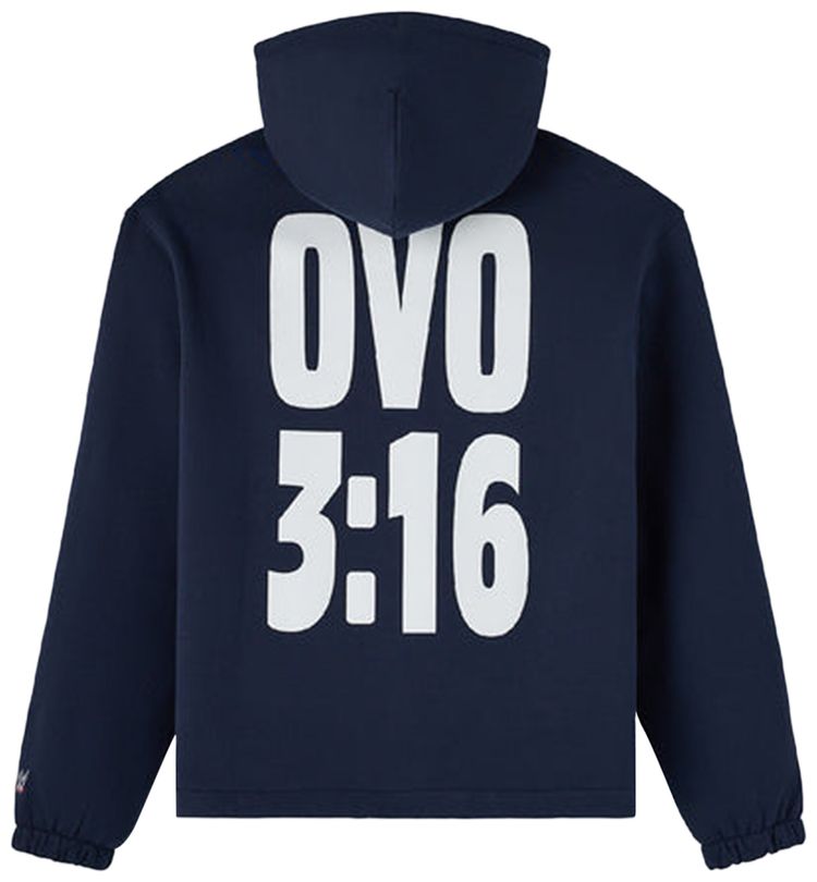 OVO x WWE OVO Stone Cold 316 Hooded Fleece Jacket Night Owl Navy
