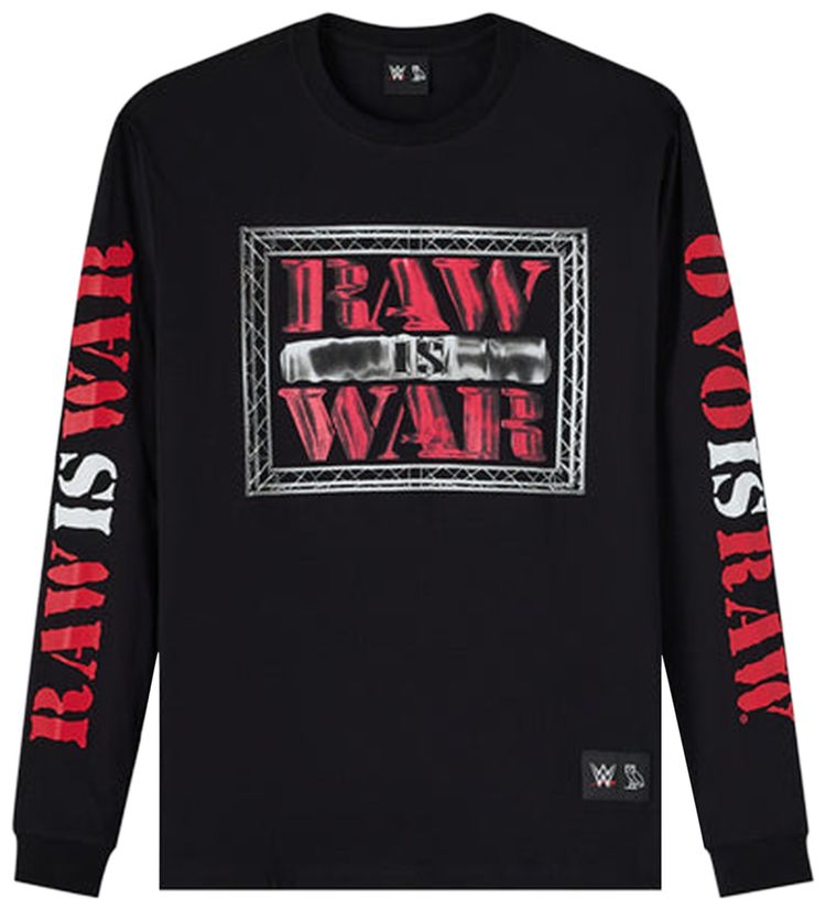 OVO x WWE RAW IS WAR Long Sleeve Tee Black