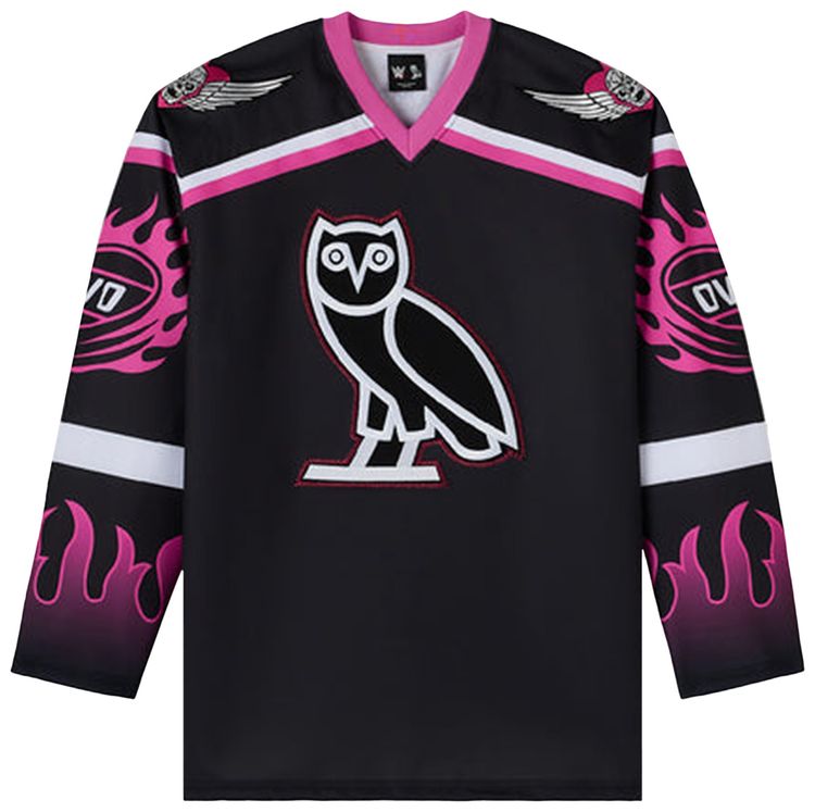 OVO x WWE The Hitman Hockey Jersey Black