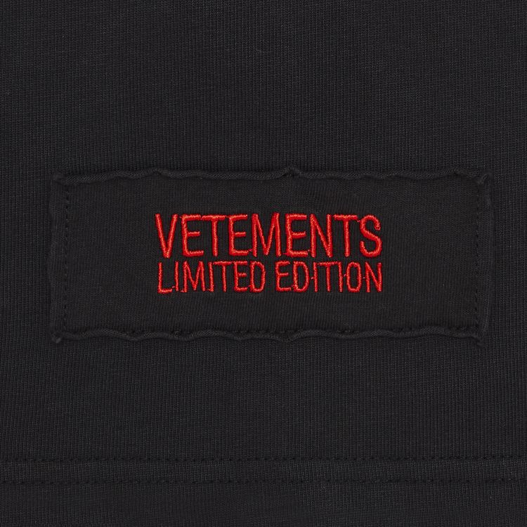 Vetements JaDore Hardcore Patchwork T Shirt Black