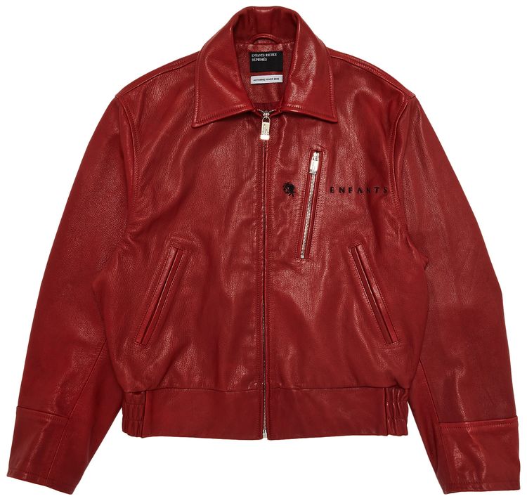 Enfants Riches Deprimes Opium Den Leather Jacket Red