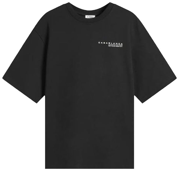 Casablanca Glitch Orchid Oversized T Shirt Black