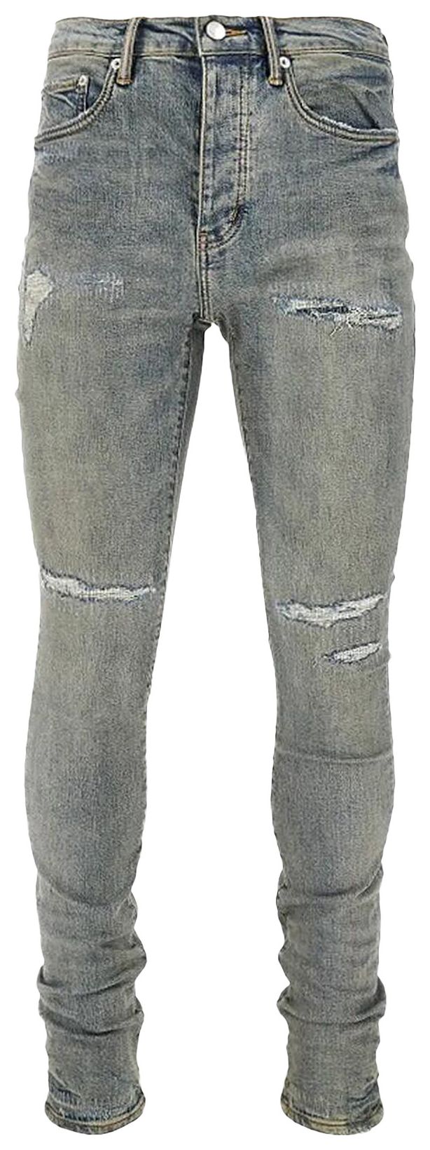 PURPLE BRAND Vintage Repair Denim Light Indigo