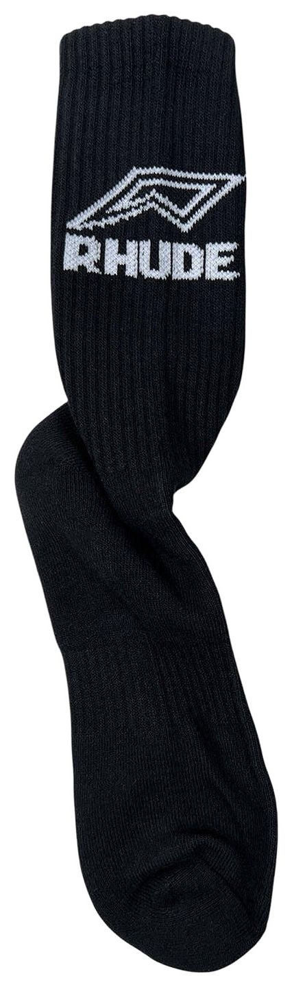 Rhude Footy Logo Sock Black