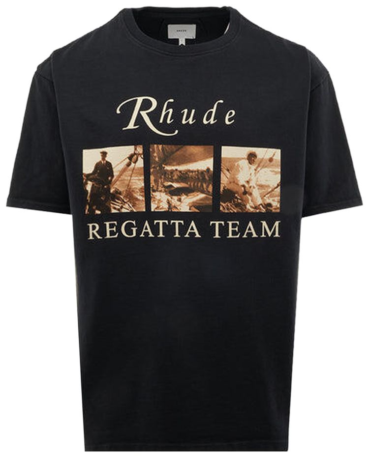 Rhude USVI Regatta Tour Short Sleeve Tee Black