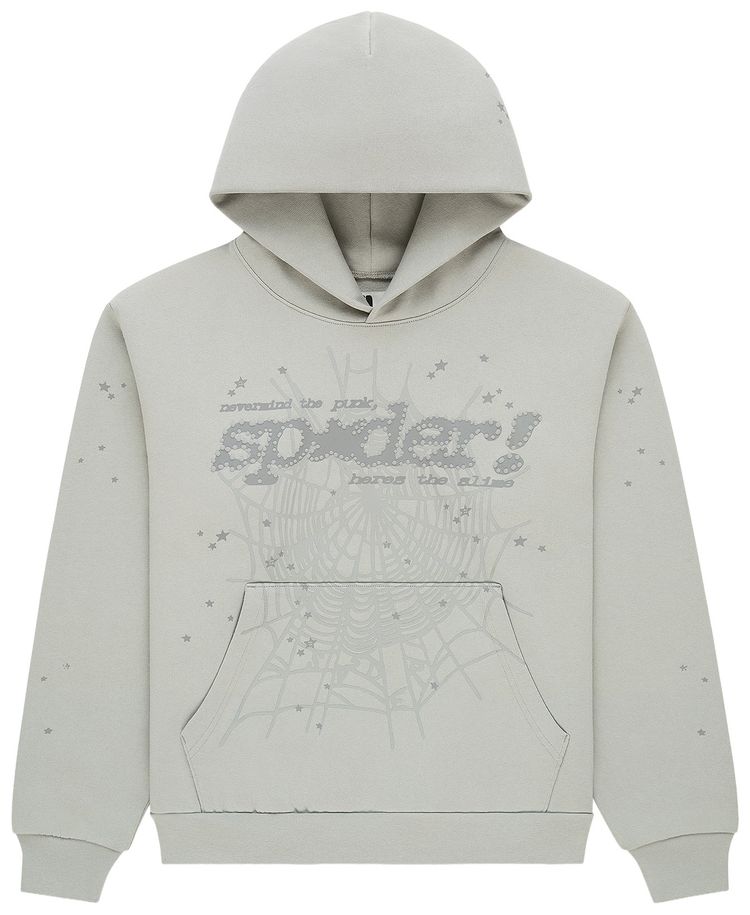 Sp5der Tonal Punk V2 Hoodie Sport Grey