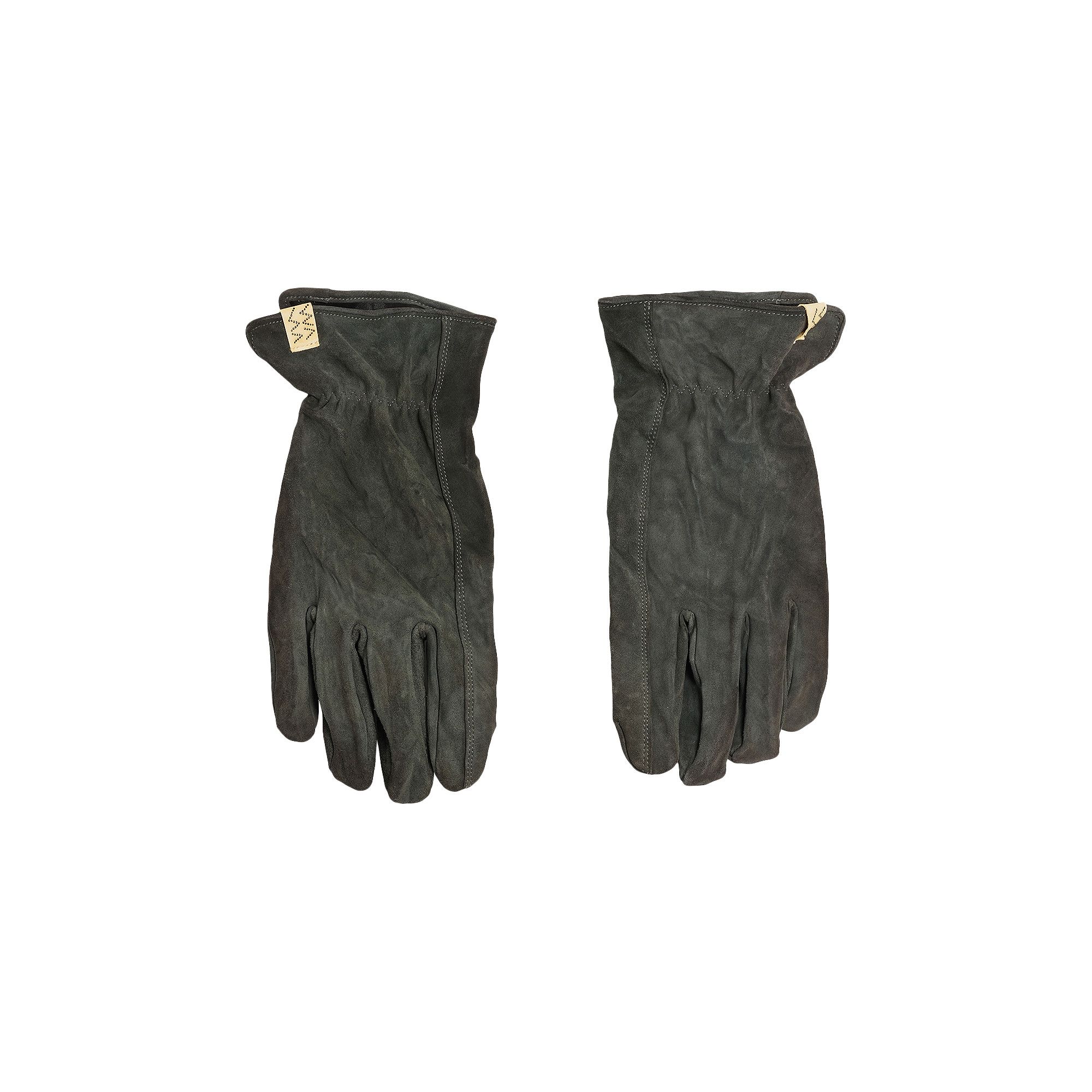 Buy Visvim Damaged Leather Gloves 'Black' - 125203003004 BLAC | GOAT