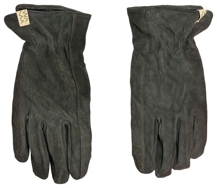 Visvim Damaged Leather Gloves Black