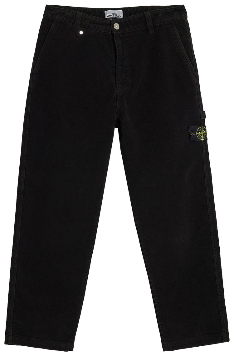 Stone Island Robust Cotton Moleskin Pant Black