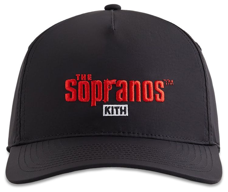 Kith For The Sopranos Nylon Bay Low Pinch Crown Snapback Black