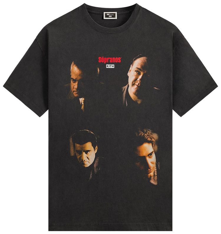 Kith For The Sopranos Characters Vignette Vintage Tee Black