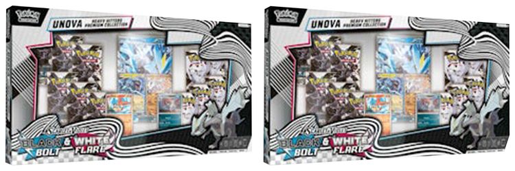 Pokemon 2025 Scarlet  Violet Black Bolt  White Flare Unova Heavy Hitters Premium Collection Costco Exclusive 2x Lot
