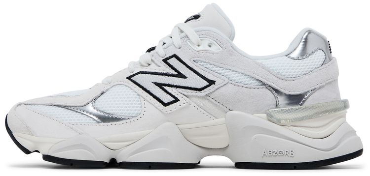 New Balance 9060 White Black Metallic Silver