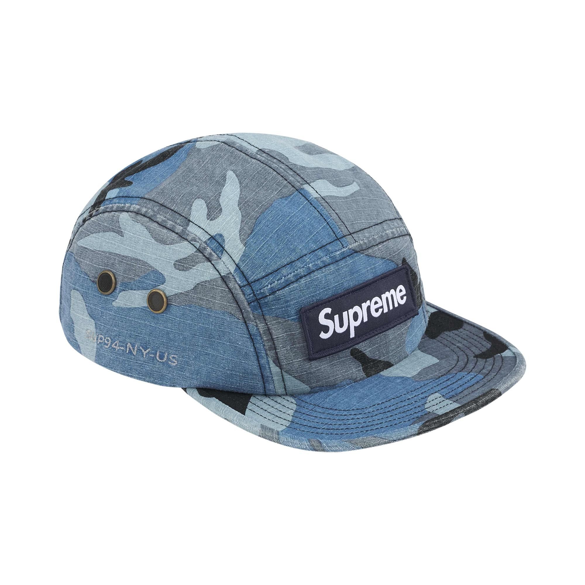 Buy Supreme Military Camp Cap 'Blue Camo' - FW25H40 BLUE CAMO | GOAT