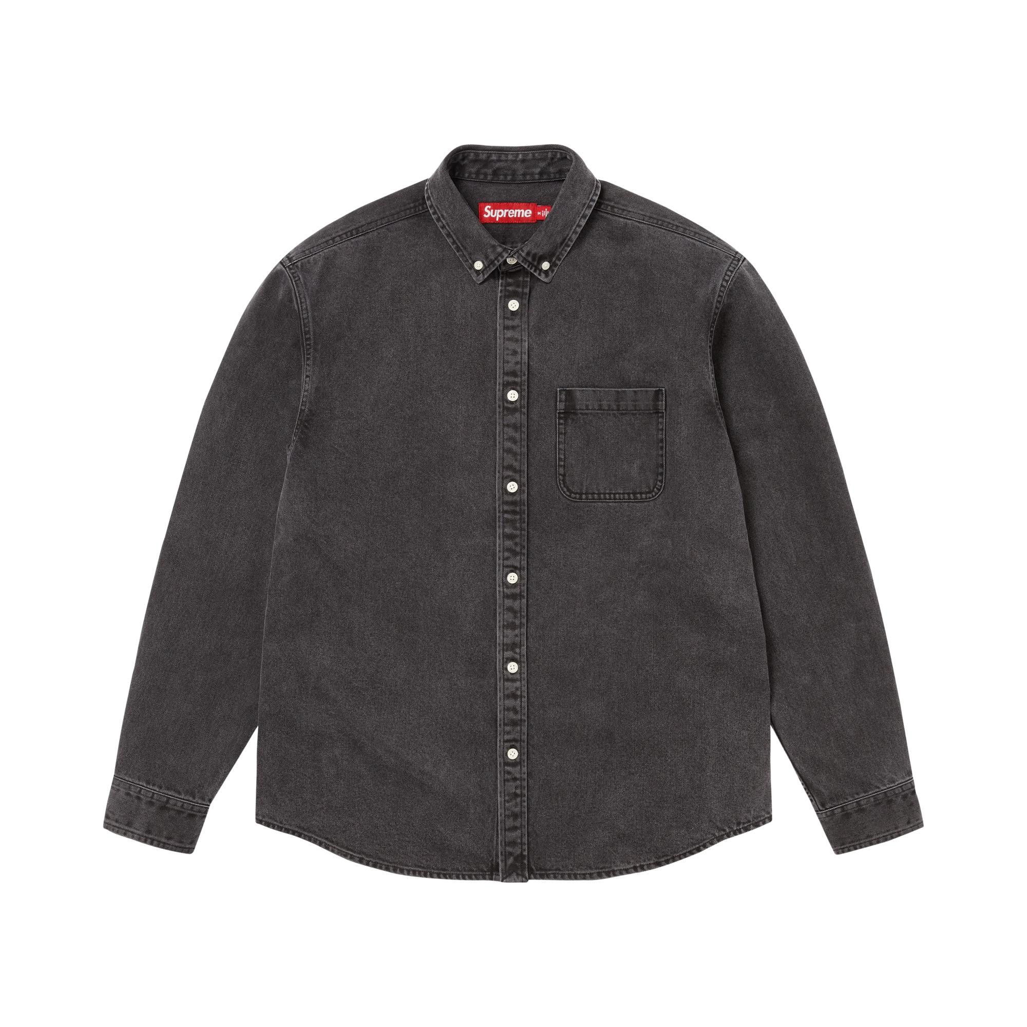 Buy Supreme Appliqué Denim Shirt 'Black' - FW25S35 BLACK | GOAT