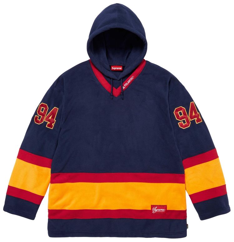 Supreme Polartec Hooded Hockey Jersey Navy