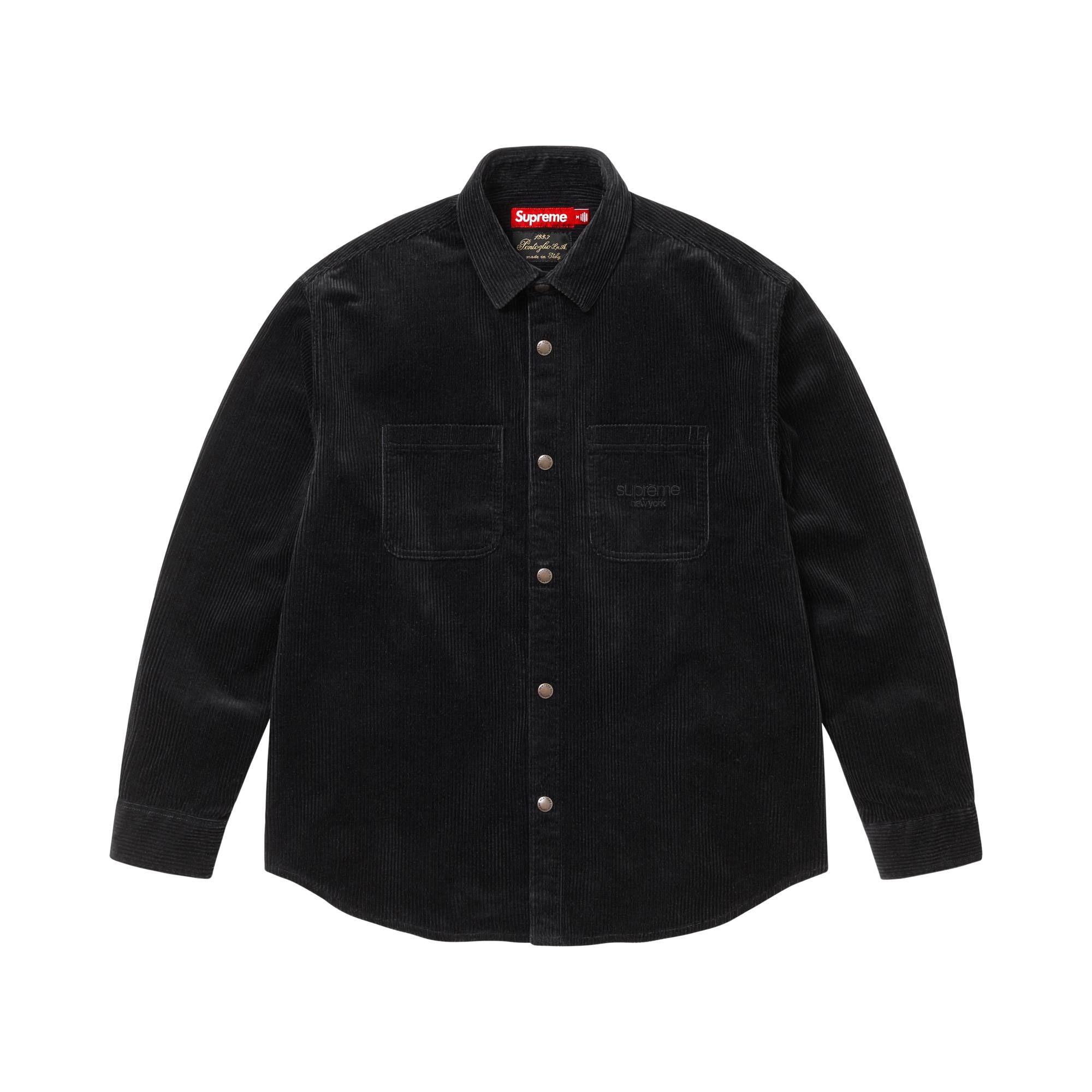 Buy Supreme Wide Wale Corduroy Snap Shirt 'Black' - FW25S34 BLACK