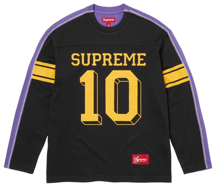 Supreme Split Long Sleeve Top Black