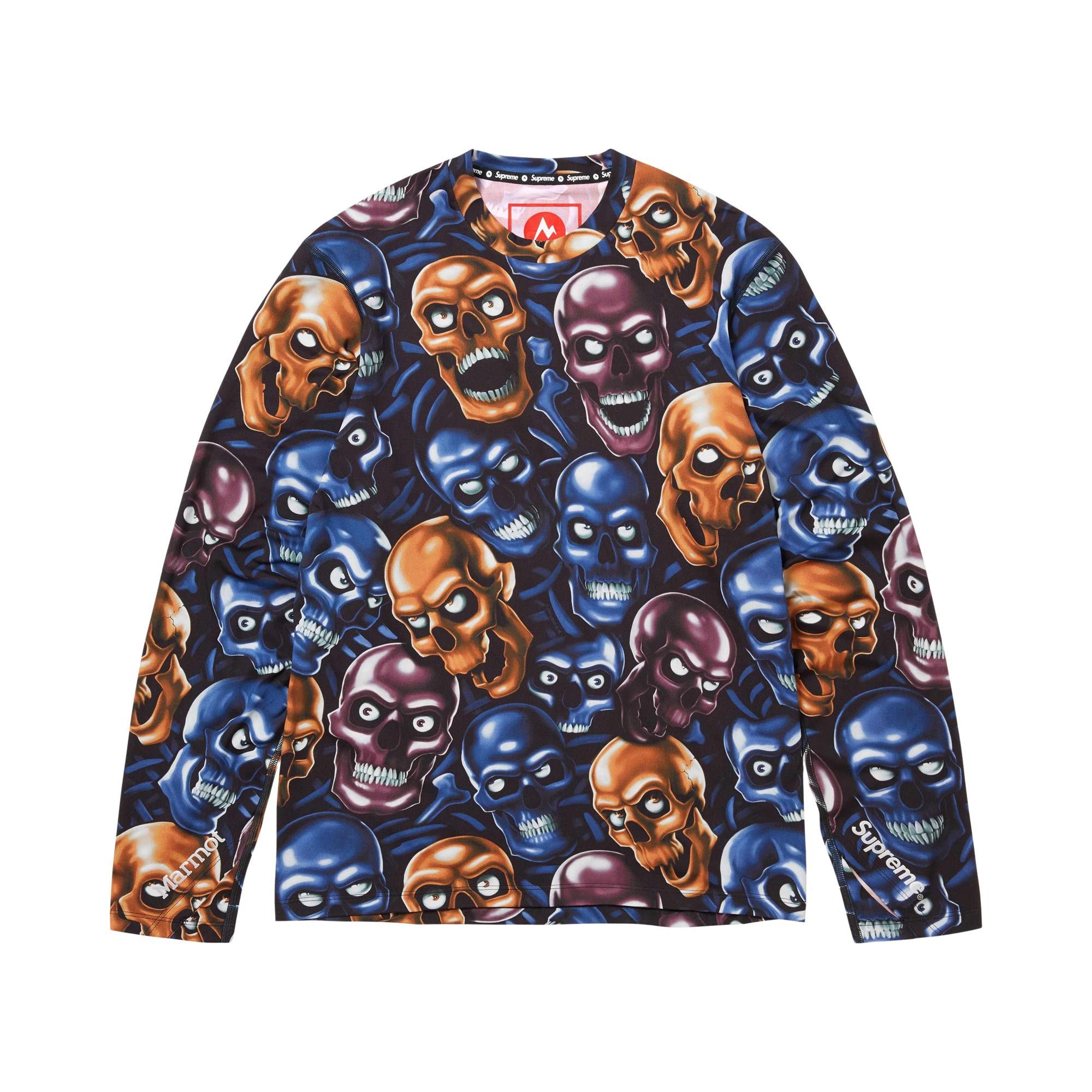 Buy Supreme x Marmot Base Layer Long-Sleeve Top 'Skull Pile