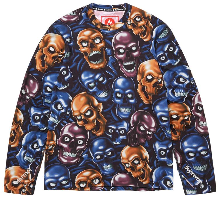 Supreme x Marmot Base Layer Long Sleeve Top Skull Pile