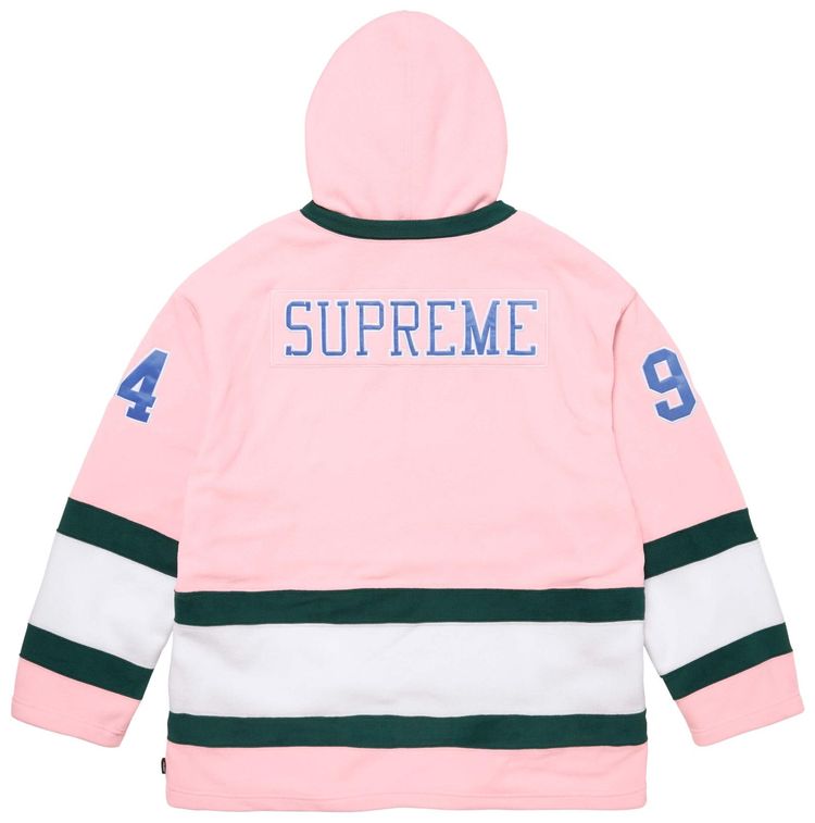 Supreme Polartec Hooded Hockey Jersey Light Pink